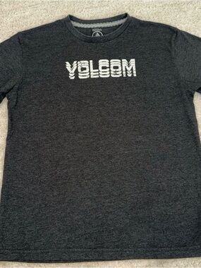 Volcom Heather Gray Graphic Logo Tee